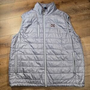 Mississippi State Bulldogs Puffer Vest Mens 2XL Gray NCAA Vantage Fan Gear